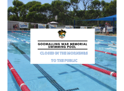 The Swimming Pool is Closed in the Mornings to the Public